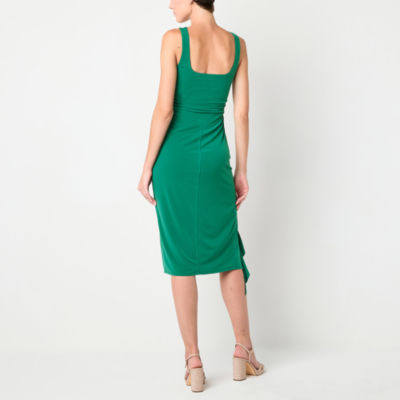 Emerald Sundae Womens Sleeveless Midi Bodycon Dress