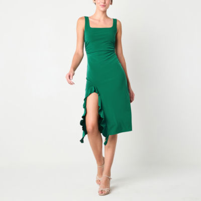 Emerald Sundae Womens Sleeveless Midi Bodycon Dress