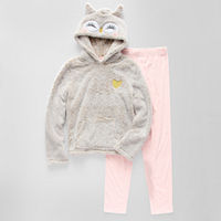 Little & Big Girls 2-pc. Pajama Set, Small (7-8), Brown