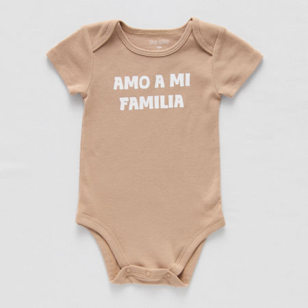 Okie Dokie Baby Unisex Short Sleeve Bodysuit, 24 Months, Brown