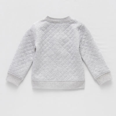 Okie Dokie Quilted Toddler & Little Boys Long Sleeve Cardigan