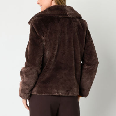 Liz Claiborne Faux Fur Midweight Coat