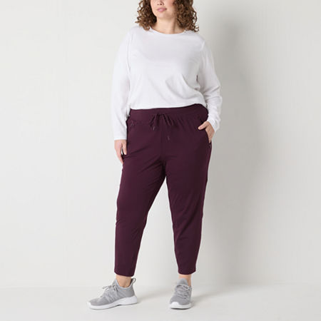 Xersion Everultra-Lite Womens Mid Rise Plus Jogger Pant, 5x, Purple