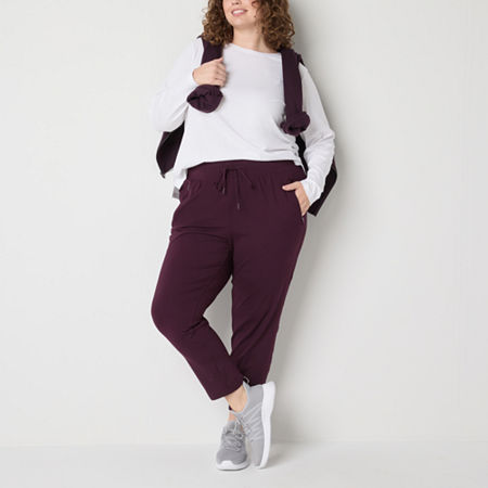 Xersion Everultra-Lite Womens Mid Rise Plus Jogger Pant, 5x, Purple