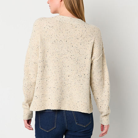 Thumbnail 2 of a.n.a Tall Womens Y Neck Long Sleeve Pullover Sweater, X-large Tall, Beige