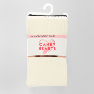 Candy Hearts Little & Big Kid Girls 2-pc. Tights
