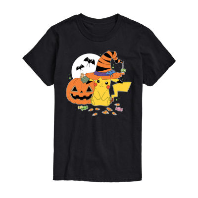 Mens Short Sleeve Pokemon Halloween Graphic T-Shirt