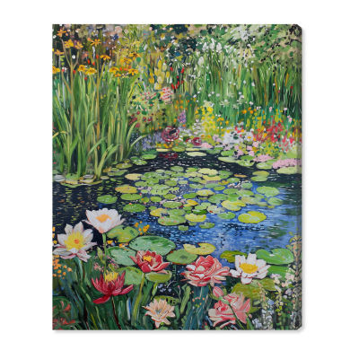 ART REMEDY® "Impressionist Pond" Giclee Nature And Landscape Canvas Art