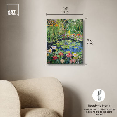 ART REMEDY® "Impressionist Pond" Giclee Nature And Landscape Canvas Art