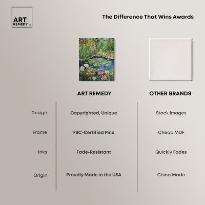 ART REMEDY® "Impressionist Pond" Giclee Nature And Landscape Canvas Art