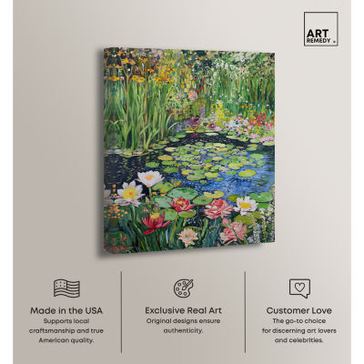ART REMEDY® "Impressionist Pond" Giclee Nature And Landscape Canvas Art