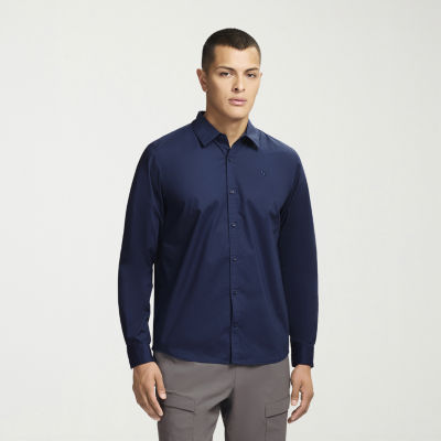 MESSI Collection Mens Long Sleeve Regular Fit Button-Down Shirt