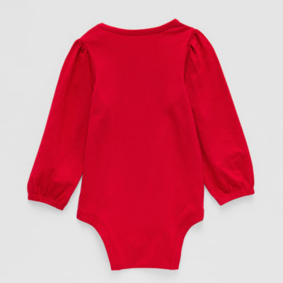Okie Dokie Baby Girls Round Neck Long Sleeve Bodysuit, Color