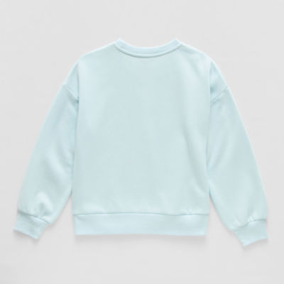 Little & Big Kid Girls Crew Neck Fleece Long Sleeve Hello Kitty Sweatshirt