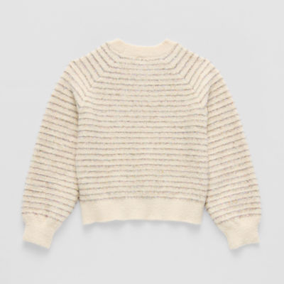 Thereabouts Little & Big Kid Girls Round Neck Long Sleeve Pullover Sweater