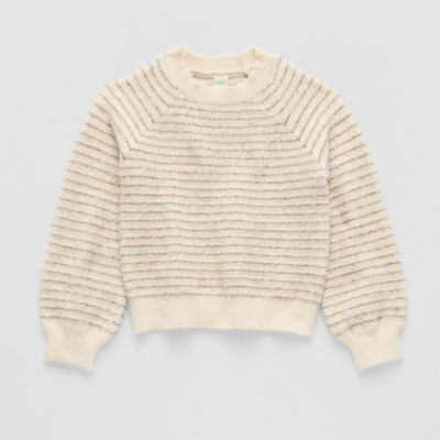 Thereabouts Little & Big Kid Girls Round Neck Long Sleeve Pullover Sweater