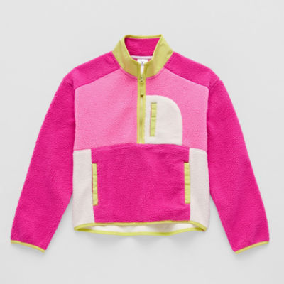 Xersion Little & Big Kid Girls Mock Neck Long Sleeve Active Quarter-Zip Pullover