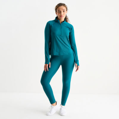 MOVE XS（syoryu） Xersion EverUltra-Lite Womens Mock Neck Long Sleeve Active Quarter