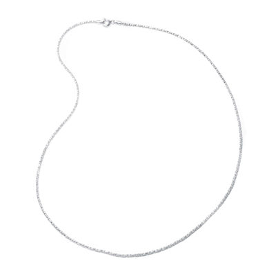 Silver Treasures Made In Italy Sterling Silver 16-24" Round Sparkle Chain Necklace