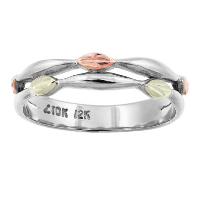 Landstroms Black Hills Gold Womens Sterling Silver Band