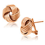 Made in Italy 14K Rose Gold Over Silver 15.5mm Stud Earrings