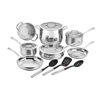 Mesa Mia Stainless Steel 14-pc. Cookware Set, Color: Stainless