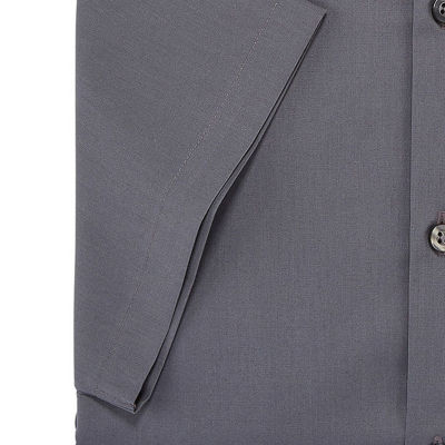 J. Ferrar Mens Stretch Short Sleeve Broadcloth Slim Dress Shirt
