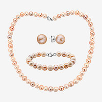 Effy  Pink Cultured Freshwater Pearl Sterling Silver Jewelry Set
