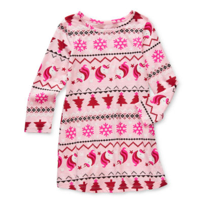 North Pole Trading Co. Christmas Toddler Girls Long Sleeve T-Shirt Dress