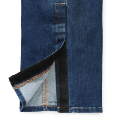 St. John's Bay Secretly Slender Womens Plus Mid Rise Adaptive Hidden Access Opening Straight Leg Jean