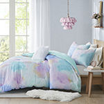 Intelligent Design Karissa Watercolor Tie Dye Printed Comforter Set with decorative pillow