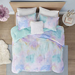 Intelligent Design Karissa Watercolor Tie Dye Printed Comforter Set