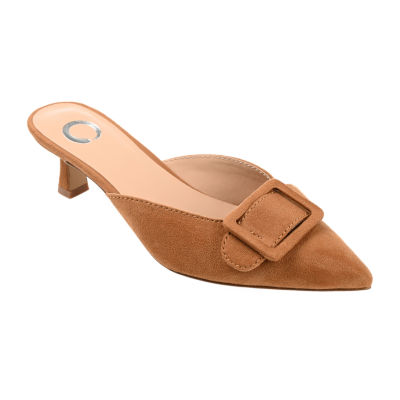Journee Collection Vianna Womens Pointed Closed Toe Kitten Heel Pumps