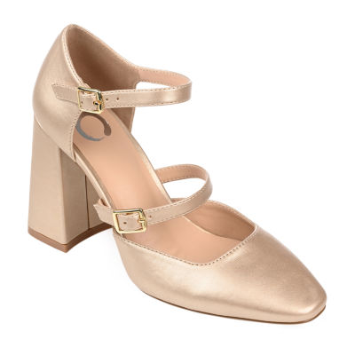 Journee Collection Isadorah-Wd Womens Square Closed Toe Block Heel Pumps