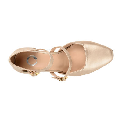 Journee Collection Isadorah-Wd Womens Square Closed Toe Block Heel Pumps