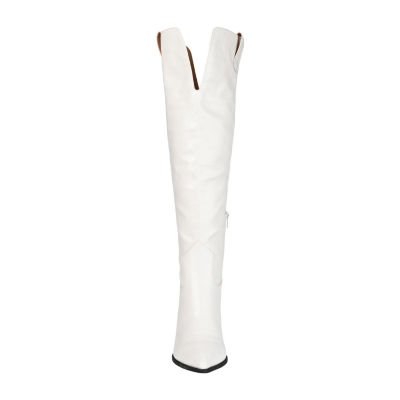 Journee Collection Womens Therese Wide Calf Stacked Heel Riding Boots