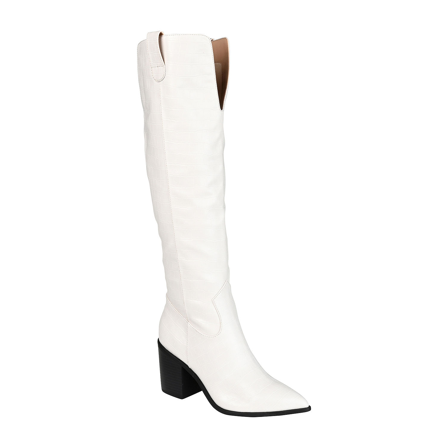 Journee Collection Womens Therese Wide Calf Stacked Heel Riding Boots ...