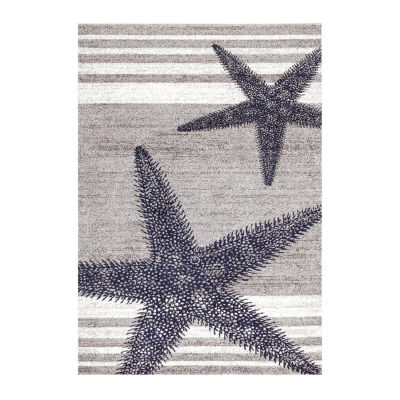 nuLoom Thomas Paul Power Loomed Starfish Rectangular Rug