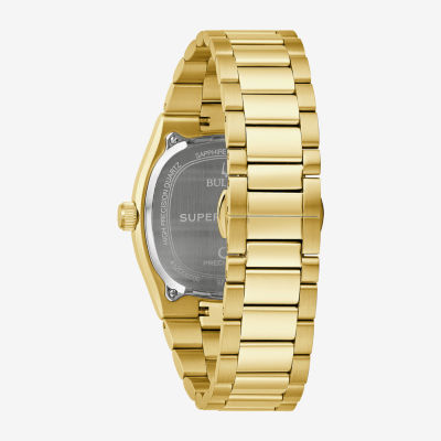 Bulova Mens Gold Tone Stainless Steel Bracelet Watch 97b223