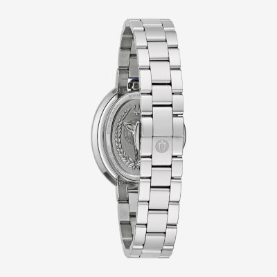 Bulova Womens Silver Tone Stainless Steel Bracelet Watch 96l331