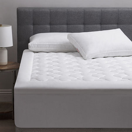 Allied Home Billowy Clouds Quilted Mattress Pad, One Size, White