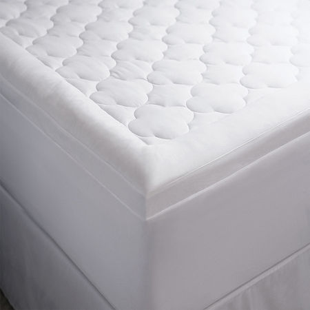 Allied Home Billowy Clouds Quilted Mattress Pad, One Size, White