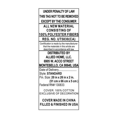 Allied Home Toss & Turn Sleep Style Hourglass Gusset Down Alternative Medium Density Bed Pillows