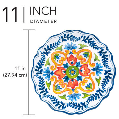 Certified International Flores 4-pc. Melamine Dinner Plate