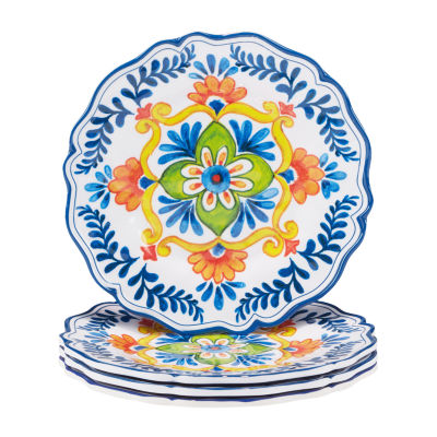 Certified International Flores 4-pc. Melamine Salad Plate