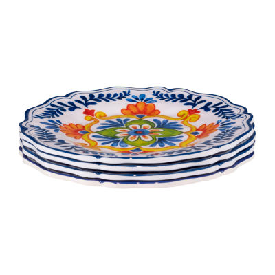 Certified International Flores 4-pc. Melamine Salad Plate