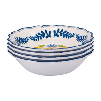 Certified International Flores 4-pc. Melamine Soup Bowl - Thumbnail 2