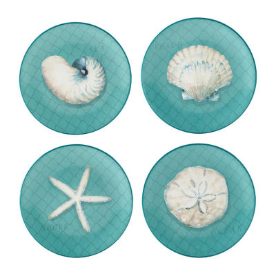 Certified International Ocean View 4-pc. Earthenware Salad Plate