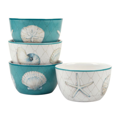 Certified International Ocean View 4-pc. Earthenware Ice Cream Bowl