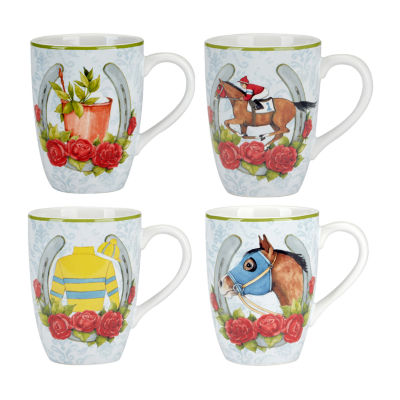 Certified International Derby Day At The Races 4-pc. Coffee Mug